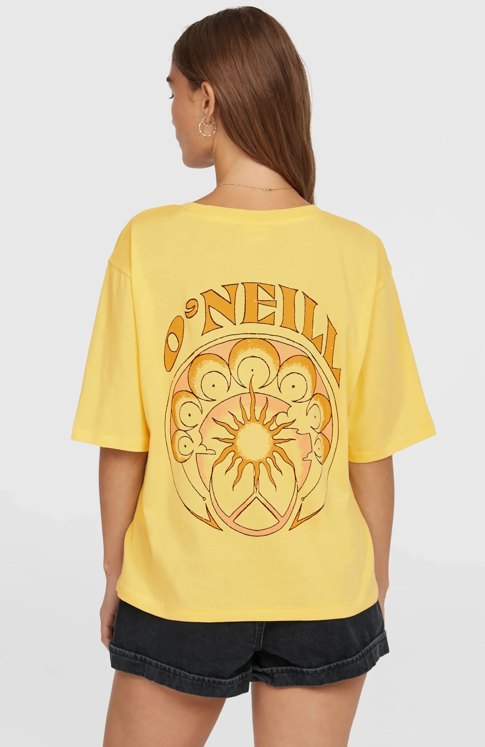 Femme O'Neill T-Shirts Et Tops|Protection Anti-Uv-FemmesT-shirt Summer Must Haves Back Print| Jaune