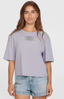 Femme O'Neill T-Shirts Et Tops|Protection Anti-Uv-FemmesT-shirt Summer Must Haves Back Print| Violet