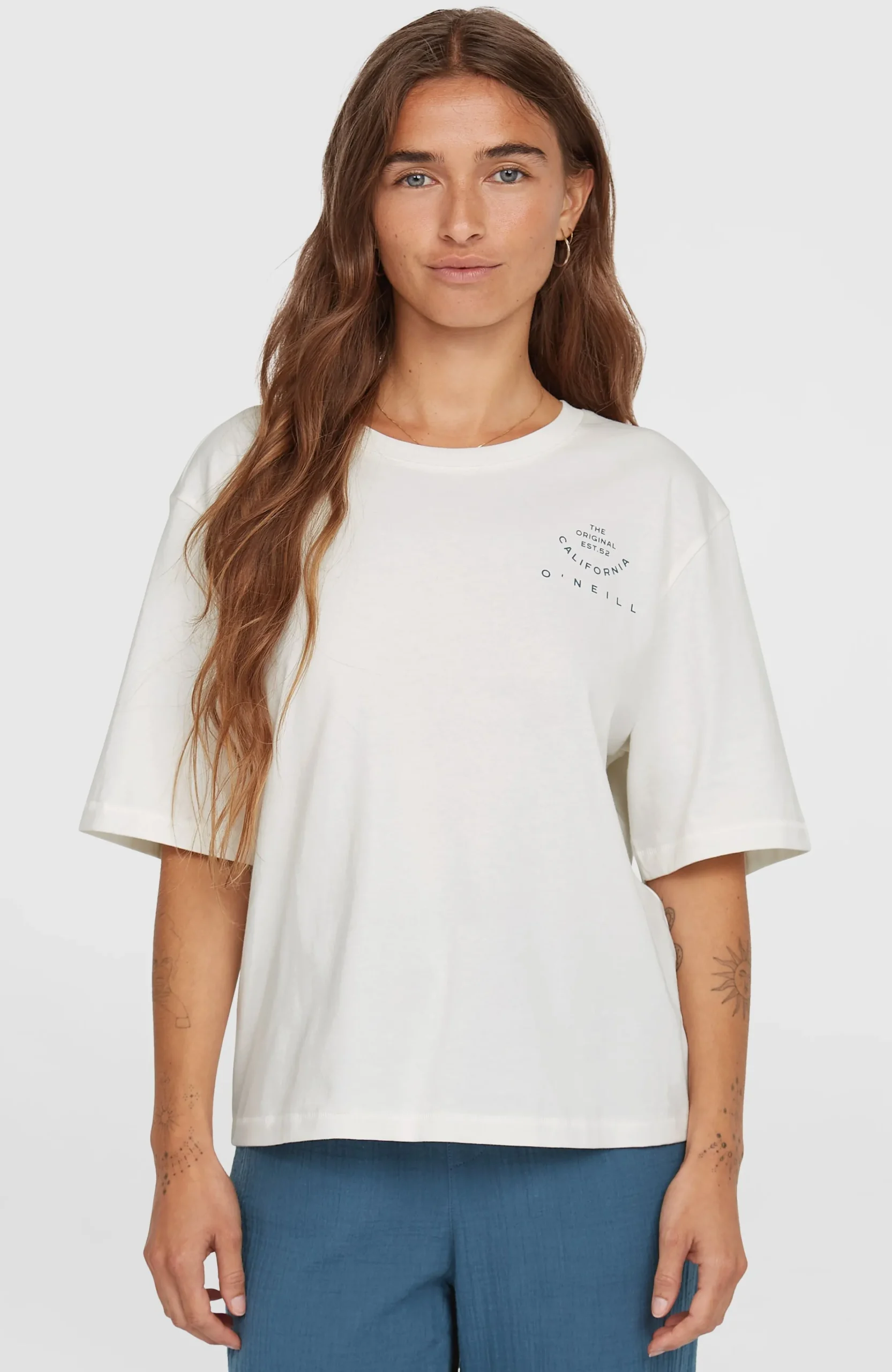 Femme O'Neill T-Shirts Et Tops|Protection Anti-Uv-FemmesT-shirt Summer Must Haves Back Print| Blanc