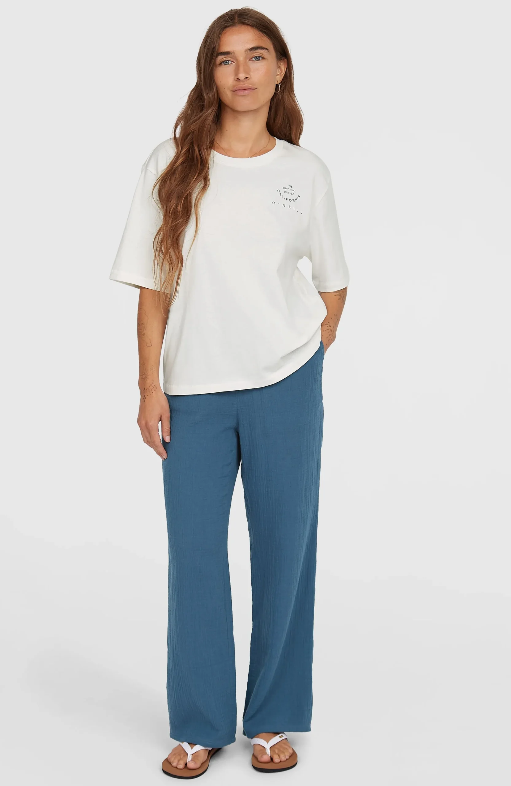 Femme O'Neill T-Shirts Et Tops|Protection Anti-Uv-FemmesT-shirt Summer Must Haves Back Print| Blanc