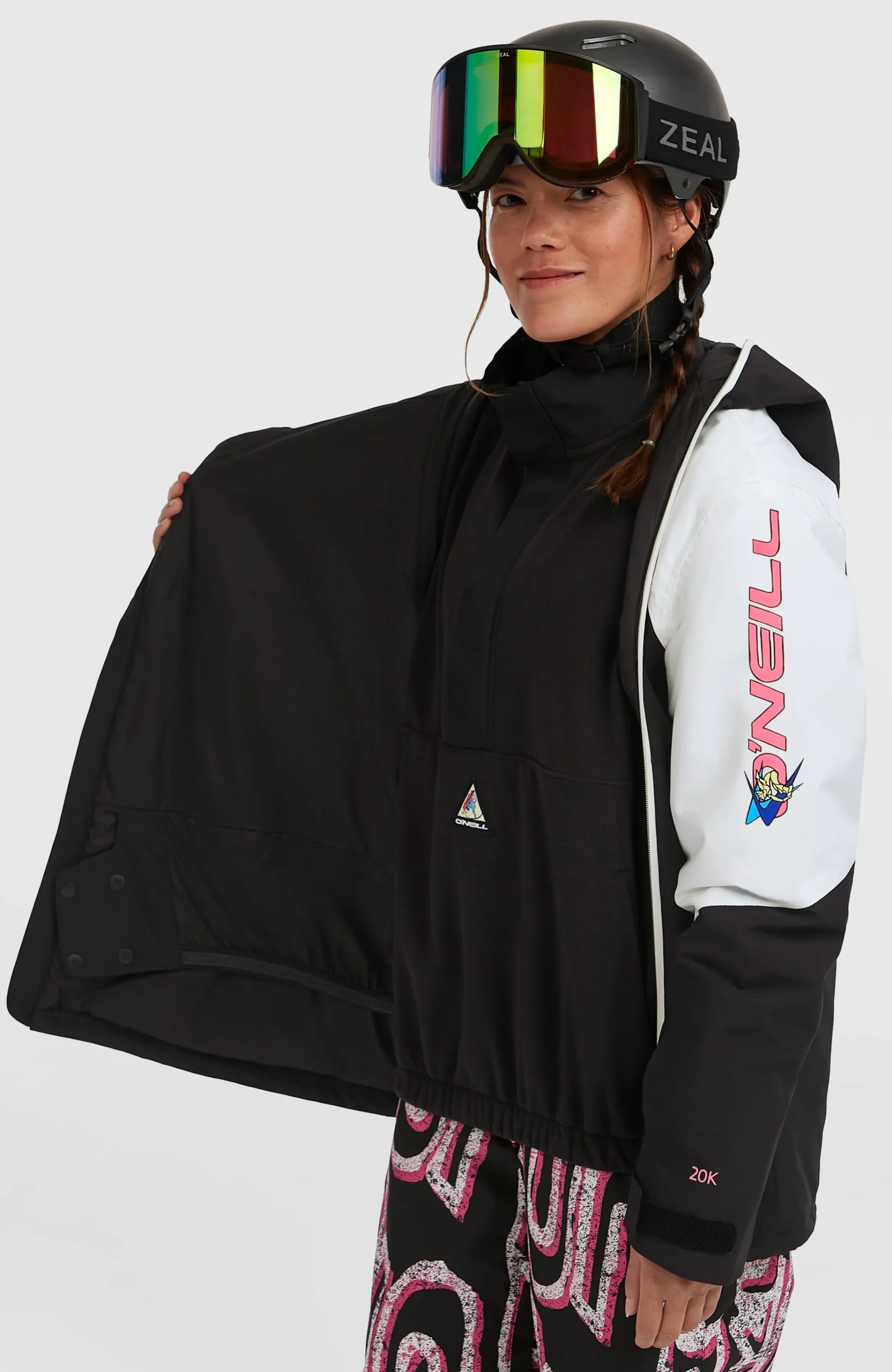 Femme O'Neill Vestes De Ski|Vestes De Snowboard-FemmesVeste de ski asymétrique FWC'Play| Noir Mix