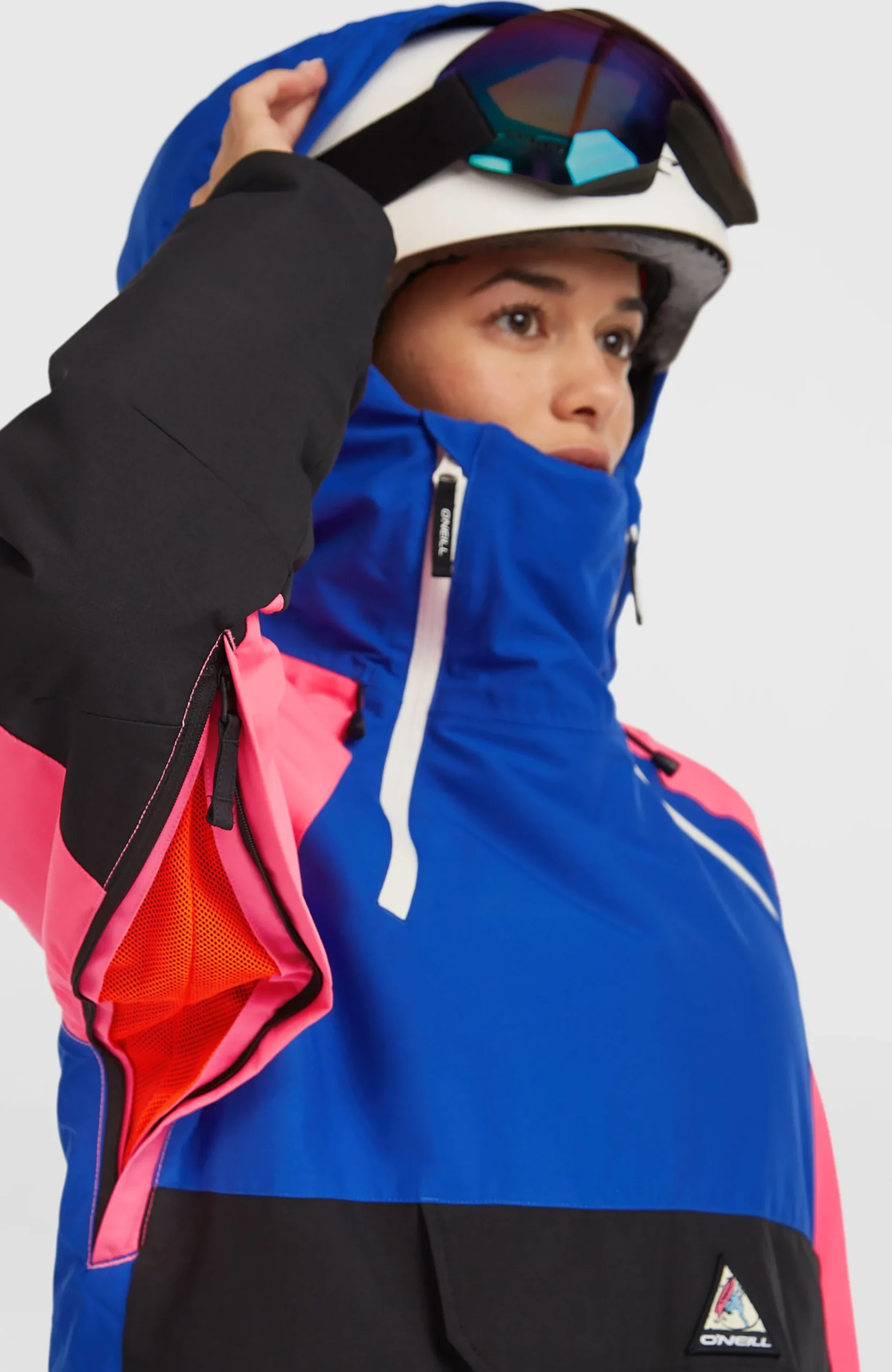 Femme O'Neill Vestes De Ski|Vestes De Snowboard-FemmesVeste de ski asymétrique FWC'Play| Bleu Mix