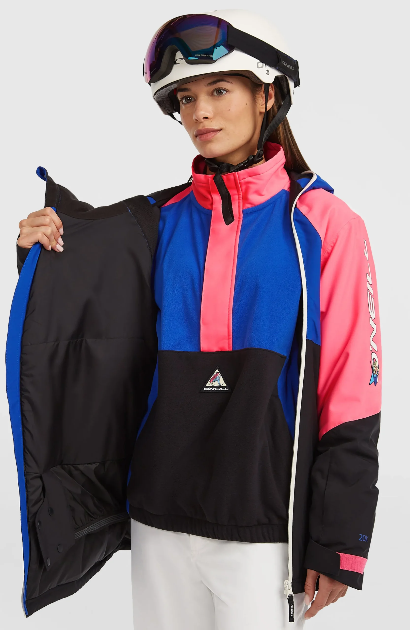Femme O'Neill Vestes De Ski|Vestes De Snowboard-FemmesVeste de ski asymétrique FWC'Play| Bleu Mix