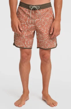 Homme O'Neill Boardshorts|Protection Anti-Uv-HommesBoardshort Cruzer Scallop 18| Orange Mix