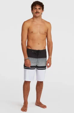 Homme O'Neill Boardshorts|Protection Anti-Uv-HommesBoardshort Lennox Stripe 21| Blanc Mix
