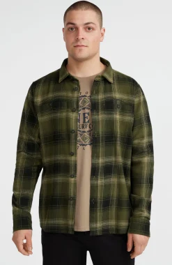 Homme O'Neill Tops & Chemises|Protection Anti-Uv-HommesChemise en flanelle Check| Vert