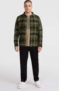 Homme O'Neill Tops & Chemises|Protection Anti-Uv-HommesChemise en flanelle Check| Vert