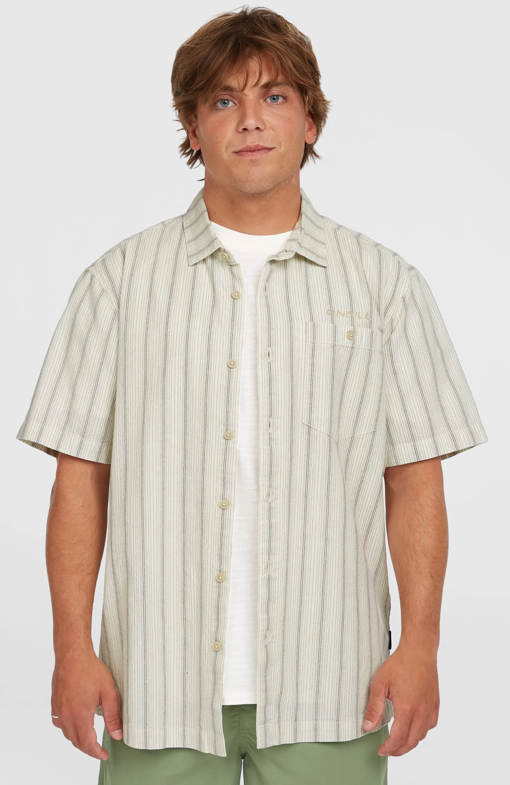 Homme O'Neill Tops & Chemises|Protection Anti-Uv-HommesChemise Jacquard Stripe| Beige