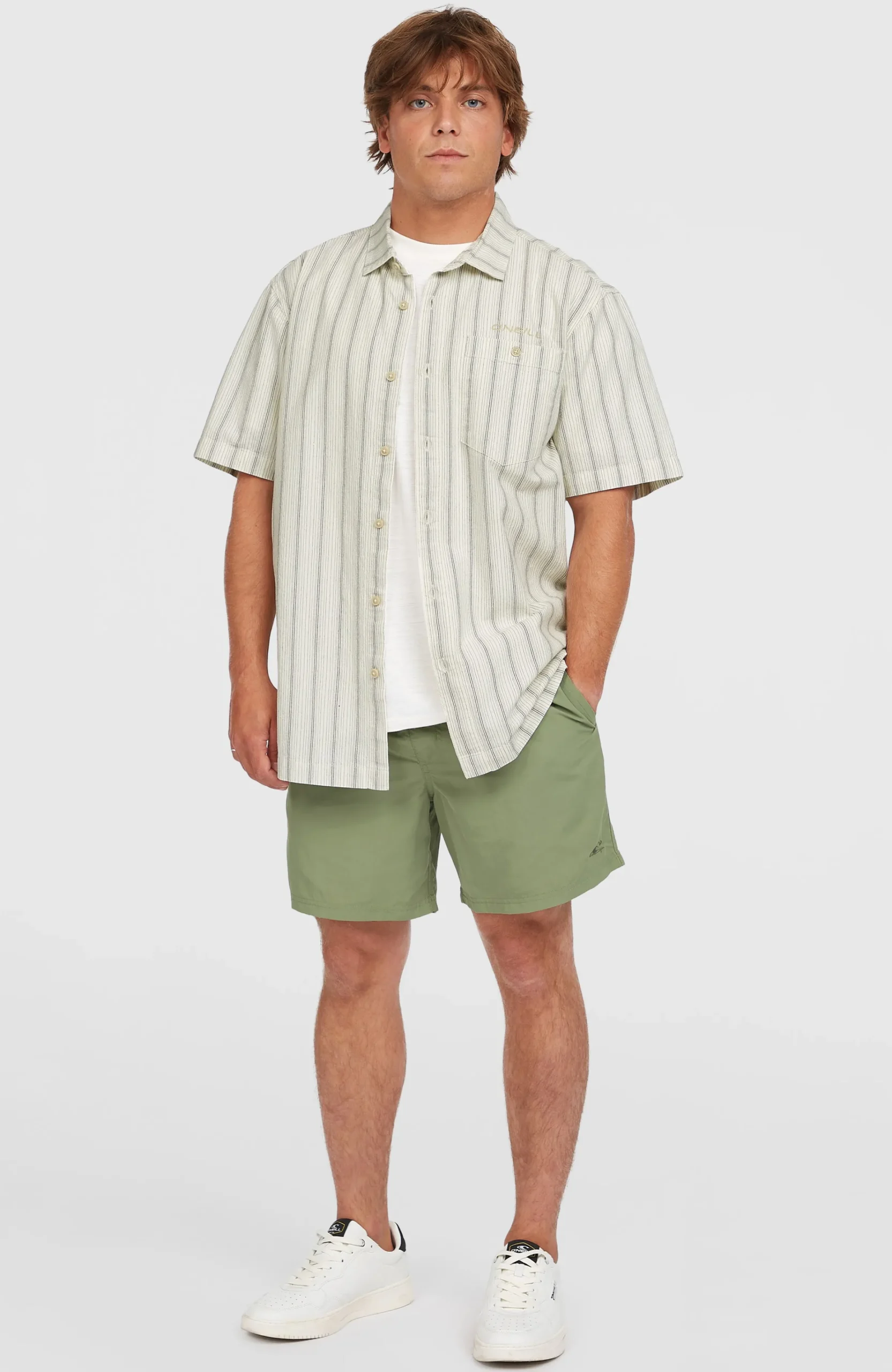 Homme O'Neill Tops & Chemises|Protection Anti-Uv-HommesChemise Jacquard Stripe| Beige