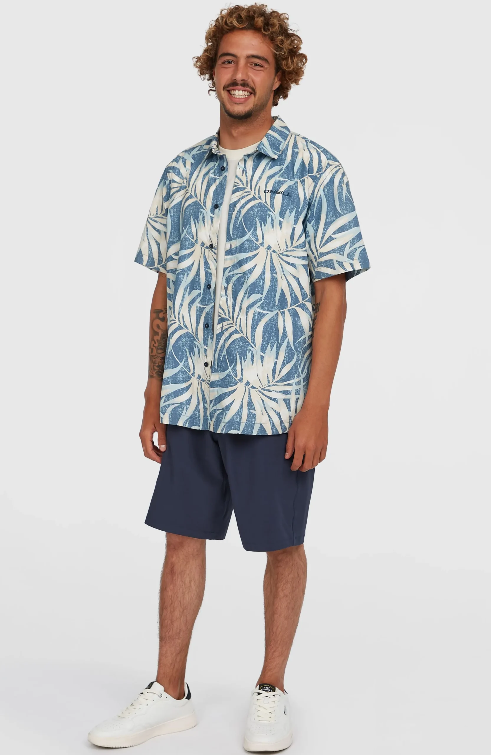 Homme O'Neill Tops & Chemises|Protection Anti-Uv-HommesChemise Print| Bleu