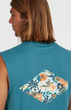 Homme O'Neill T-Shirts|Protection Anti-Uv-HommesDébardeur Graphic| Bleu