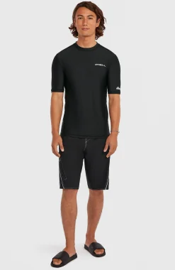 Homme O'Neill Protection Anti-Uv|Protection Anti-Uv-HommesLycra à manches courtes | Noire