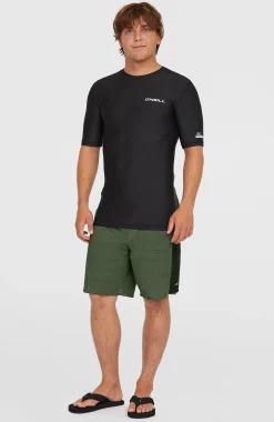 Homme O'Neill Protection Anti-Uv|Protection Anti-Uv-HommesLycra à manches courtes Essentials| Noire