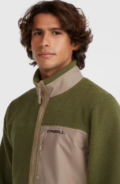 Homme O'Neill Polaires|Protection Anti-Uv-HommesPolaire à poils longs et zip intégral| Vert