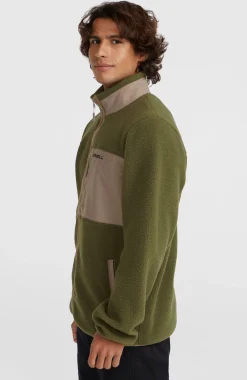 Homme O'Neill Polaires|Protection Anti-Uv-HommesPolaire à poils longs et zip intégral| Vert