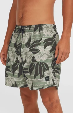 Homme O'Neill Shorts De Bain|Protection Anti-Uv-HommesShort de bain Cali Floral 16''| Vert