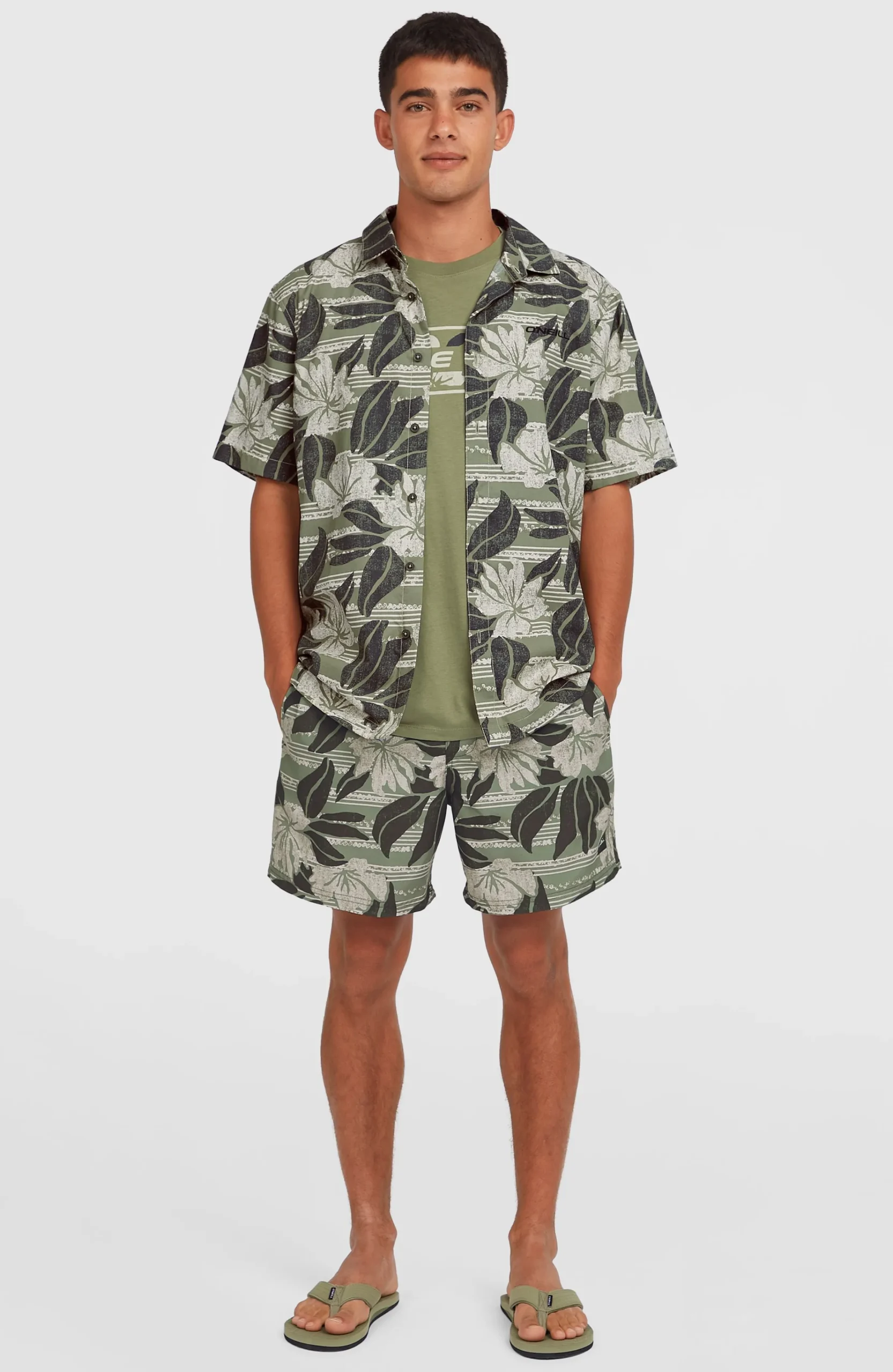 Homme O'Neill Shorts De Bain|Protection Anti-Uv-HommesShort de bain Cali Floral 16''| Vert