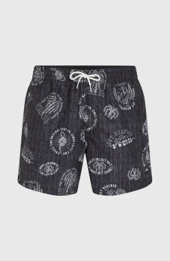 Homme O'Neill Shorts De Bain|Protection Anti-Uv-HommesShort de bain Cali Print 15''| Noire