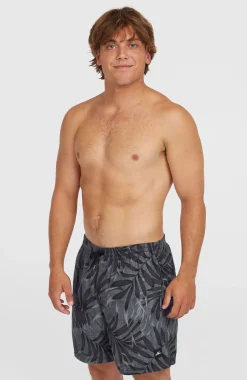 Homme O'Neill Shorts De Bain|Protection Anti-Uv-HommesShort de bain Cali Floral 16''| Noire