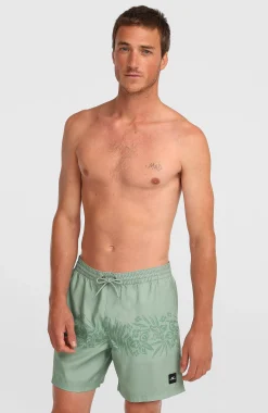 Homme O'Neill Shorts De Bain|Protection Anti-Uv-HommesShort de bain Uni Flower 16''| Vert Mix