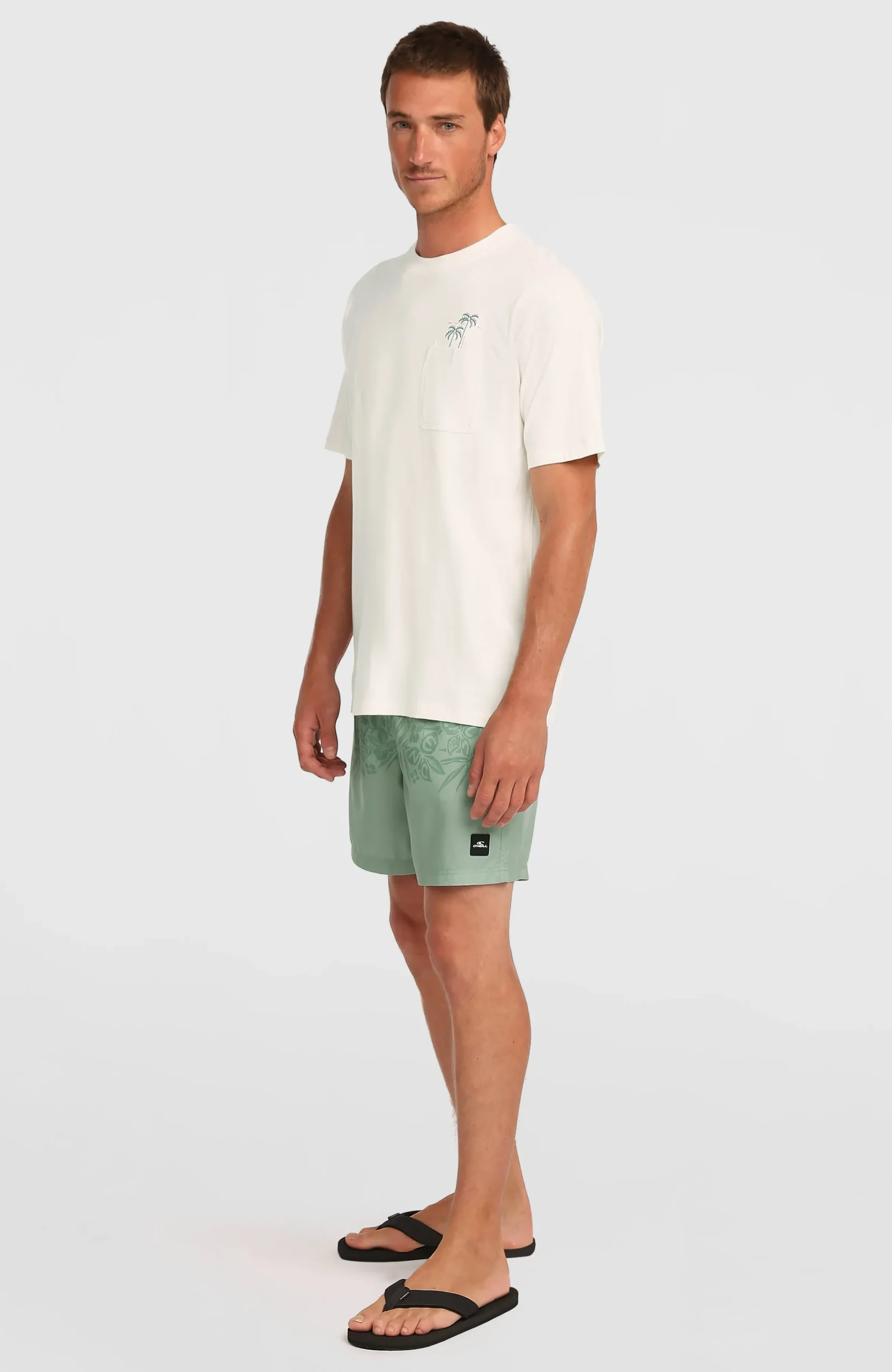 Homme O'Neill Shorts De Bain|Protection Anti-Uv-HommesShort de bain Uni Flower 16''| Vert Mix