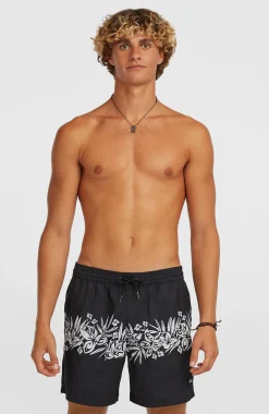 Homme O'Neill Shorts De Bain|Protection Anti-Uv-HommesShort de bain Uni Flower 16''| Noir Mix