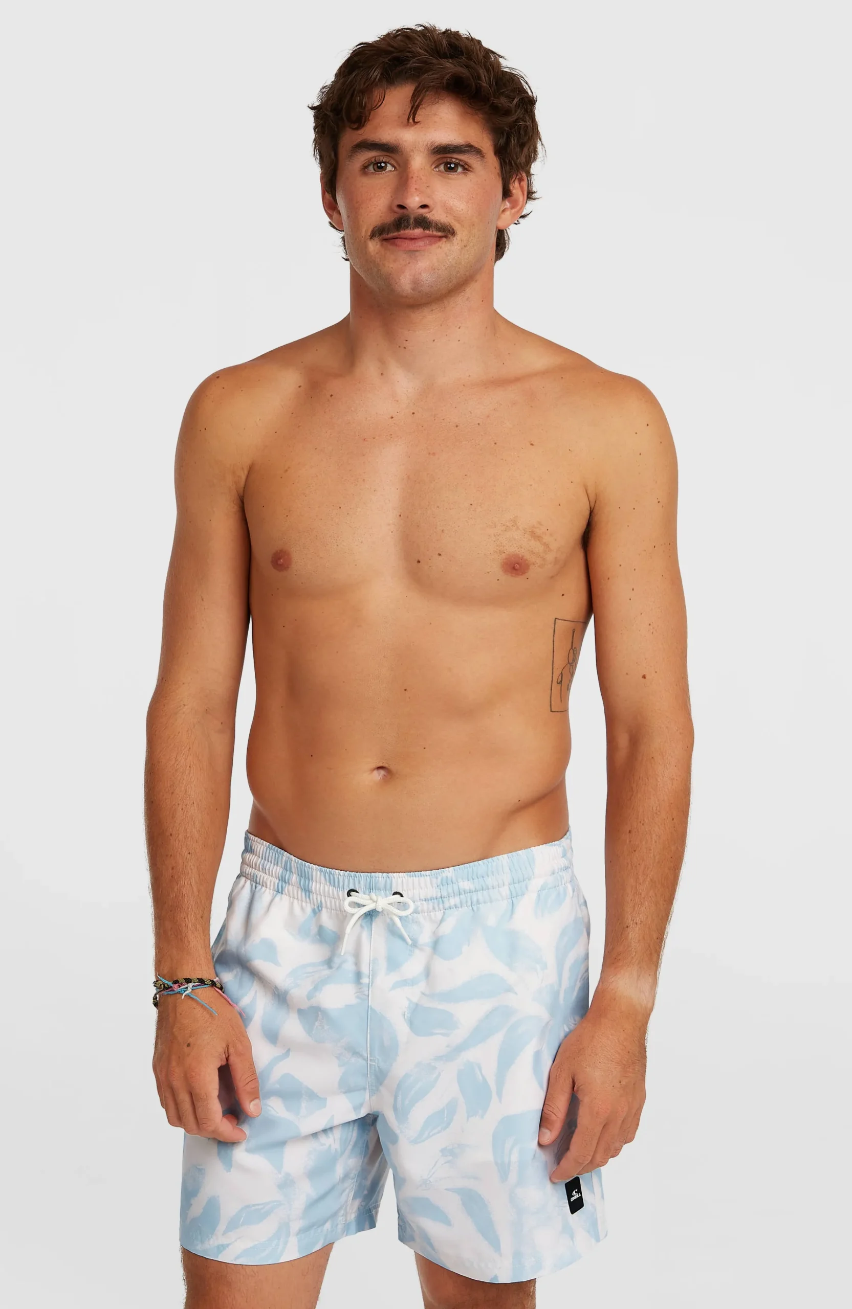 Homme O'Neill Shorts De Bain|Protection Anti-Uv-HommesShort de bain Print 16| Blanc
