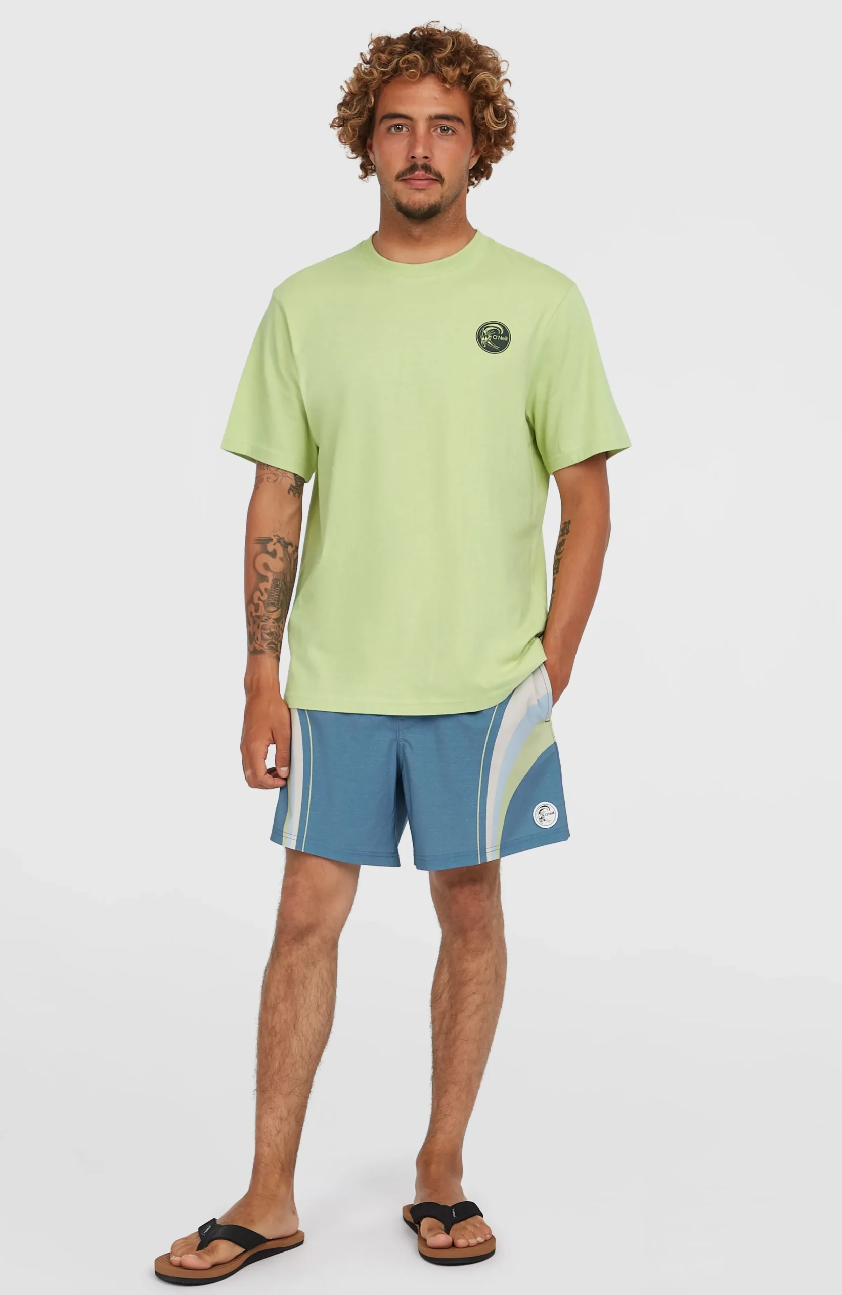 Homme O'Neill Shorts De Bain|Protection Anti-Uv-HommesShort de bain O'Riginals Longboard 15| Bleu Mix