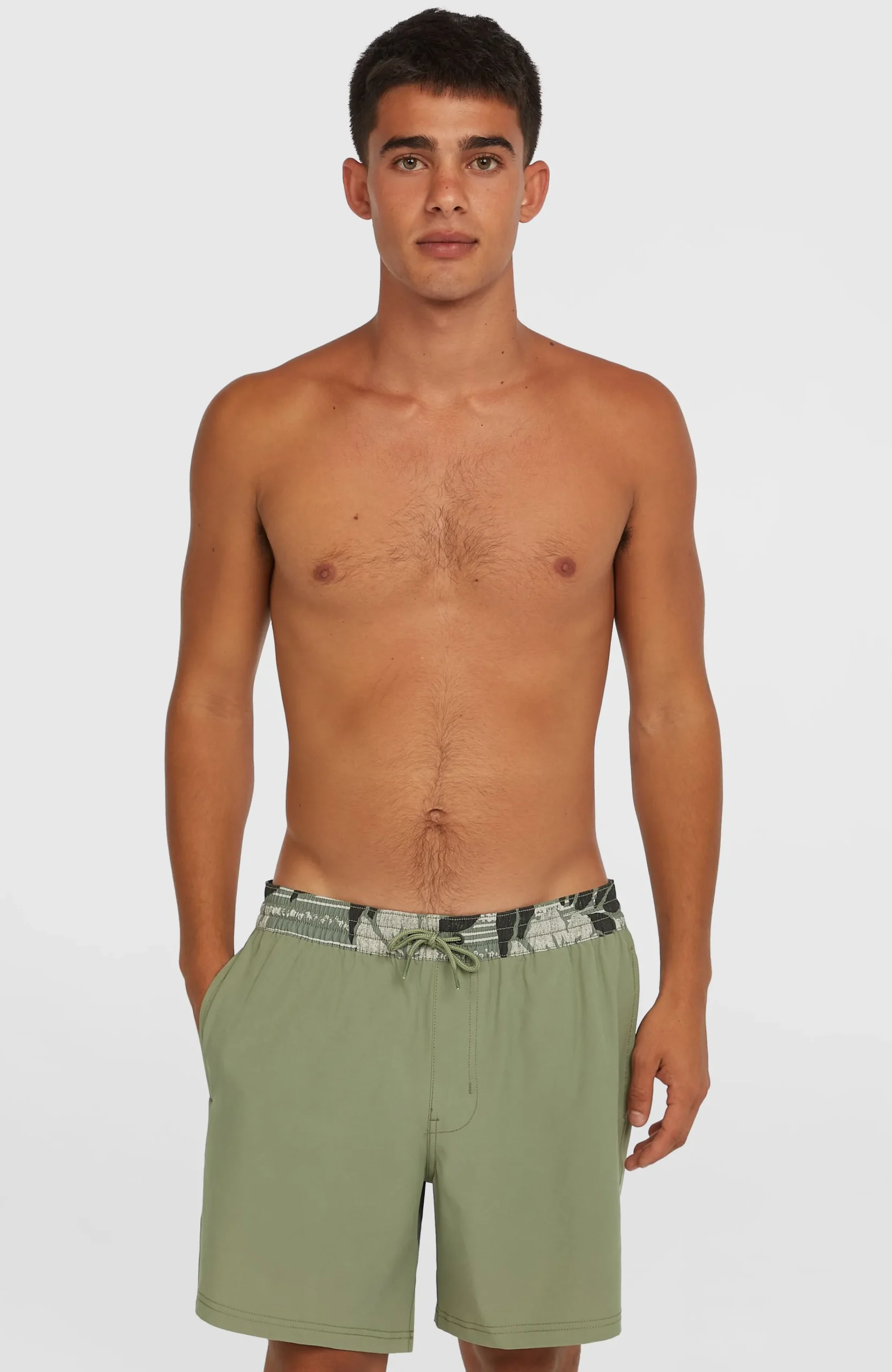 Homme O'Neill Shorts De Bain|Protection Anti-Uv-HommesShort de bain Pocket Print 16| Vert