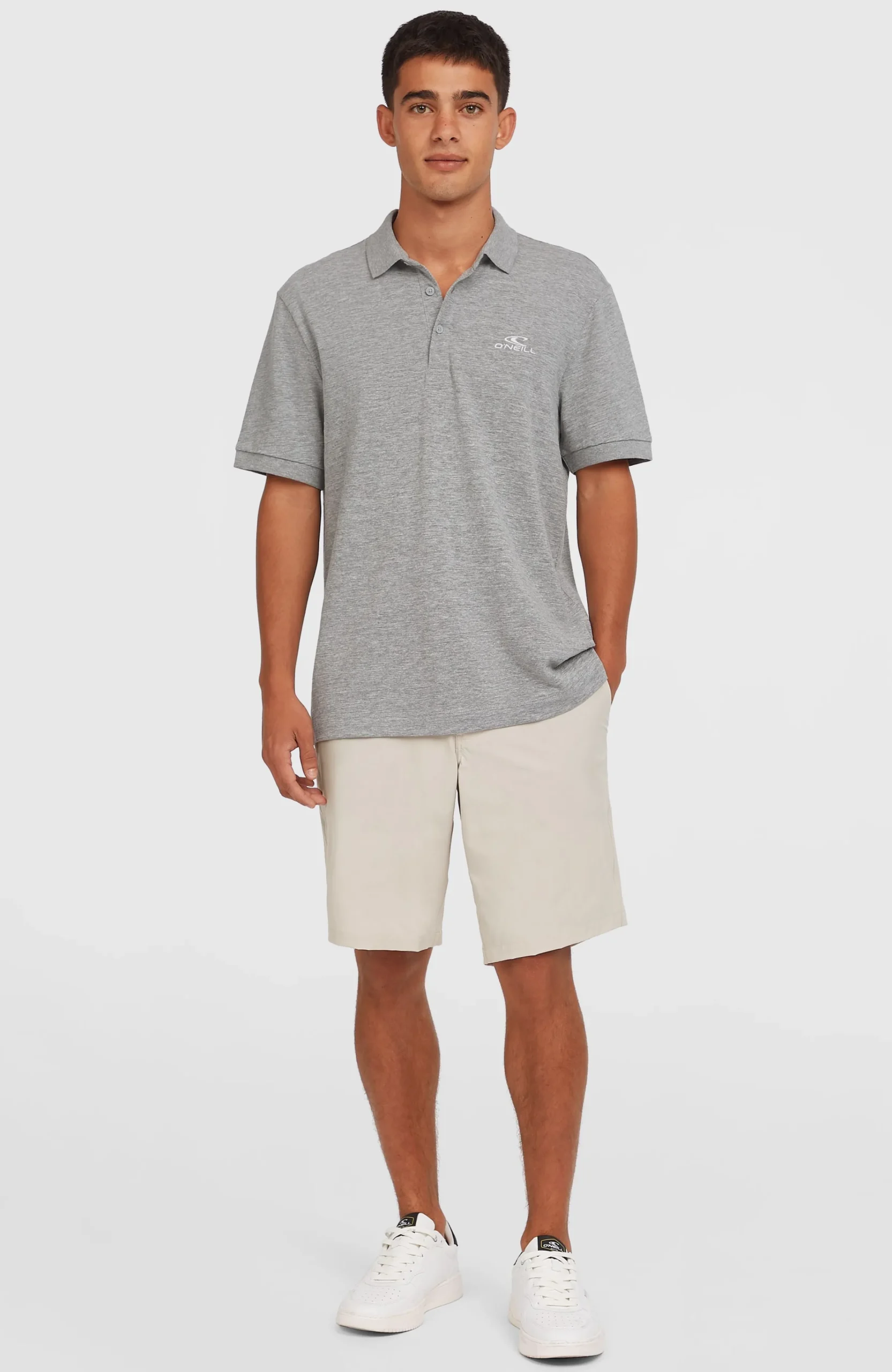 Homme O'Neill Polos|Protection Anti-Uv-HommesSlub Polo Small Logo| Gris