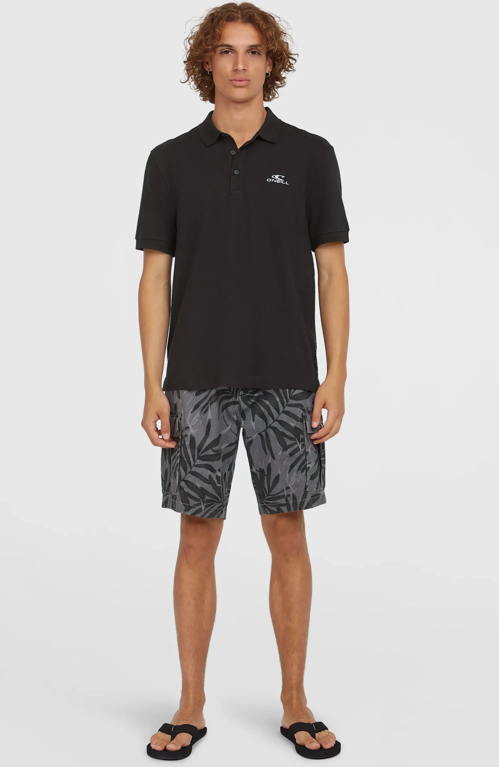 Homme O'Neill Polos|Protection Anti-Uv-HommesSlub Polo Small Logo| Noire