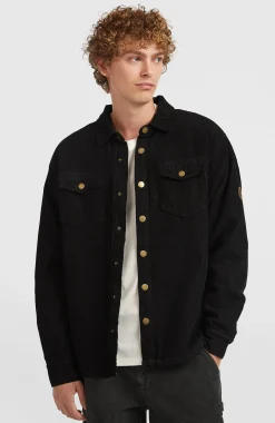 Homme O'Neill Polaires|Tops & Chemises-HommesSurchemise O'Riginals en velours côtelé et doublée en polaire| Noire