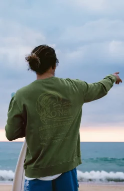 Homme O'Neill Sweats & Pulls|Protection Anti-Uv-HommesSweatshirt O'Riginals Crew| Vert