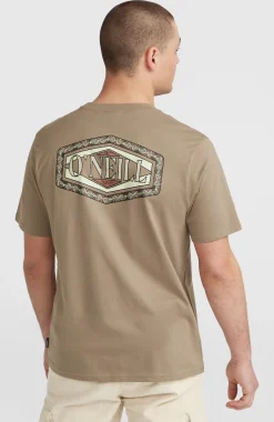 Homme O'Neill T-Shirts|Protection Anti-Uv-HommesT-shirt Back Print| Brun