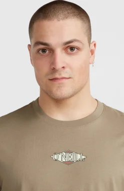 Homme O'Neill T-Shirts|Protection Anti-Uv-HommesT-shirt Back Print| Brun