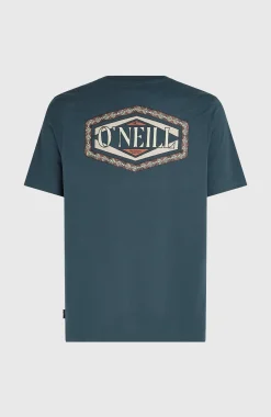 Homme O'Neill T-Shirts|Protection Anti-Uv-HommesT-shirt Back Print| Bleu