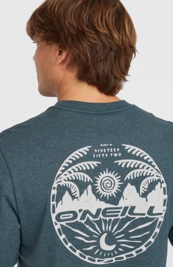 Homme O'Neill T-Shirts|Protection Anti-Uv-HommesT-shirt Back Print| Bleu