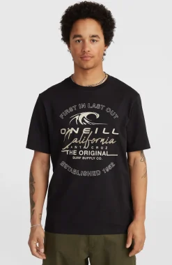 Homme O'Neill T-Shirts|Protection Anti-Uv-HommesT-shirt Cali Wave| Noire