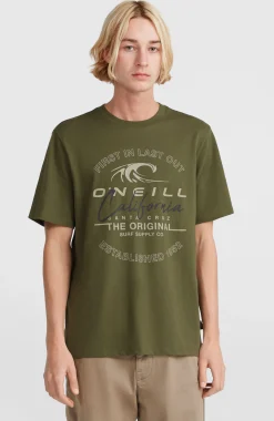Homme O'Neill T-Shirts|Protection Anti-Uv-HommesT-shirt Cali Wave| Vert