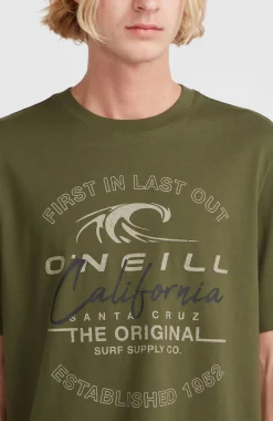 Homme O'Neill T-Shirts|Protection Anti-Uv-HommesT-shirt Cali Wave| Vert