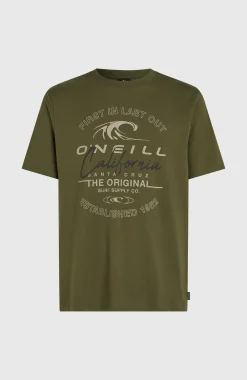 Homme O'Neill T-Shirts|Protection Anti-Uv-HommesT-shirt Cali Wave| Vert