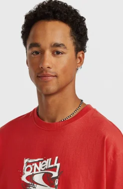Homme O'Neill T-Shirts|Protection Anti-Uv-HommesT-shirt Essentials 90s Logo| Rouge