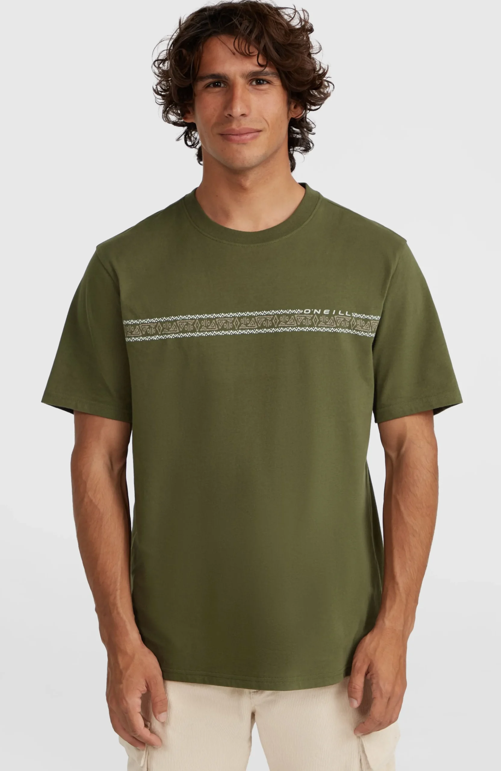 Homme O'Neill T-Shirts|Protection Anti-Uv-HommesT-shirt Ikat Stripe| Vert