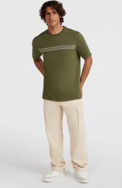 Homme O'Neill T-Shirts|Protection Anti-Uv-HommesT-shirt Ikat Stripe| Vert