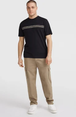 Homme O'Neill T-Shirts|Protection Anti-Uv-HommesT-shirt Ikat Stripe| Noire