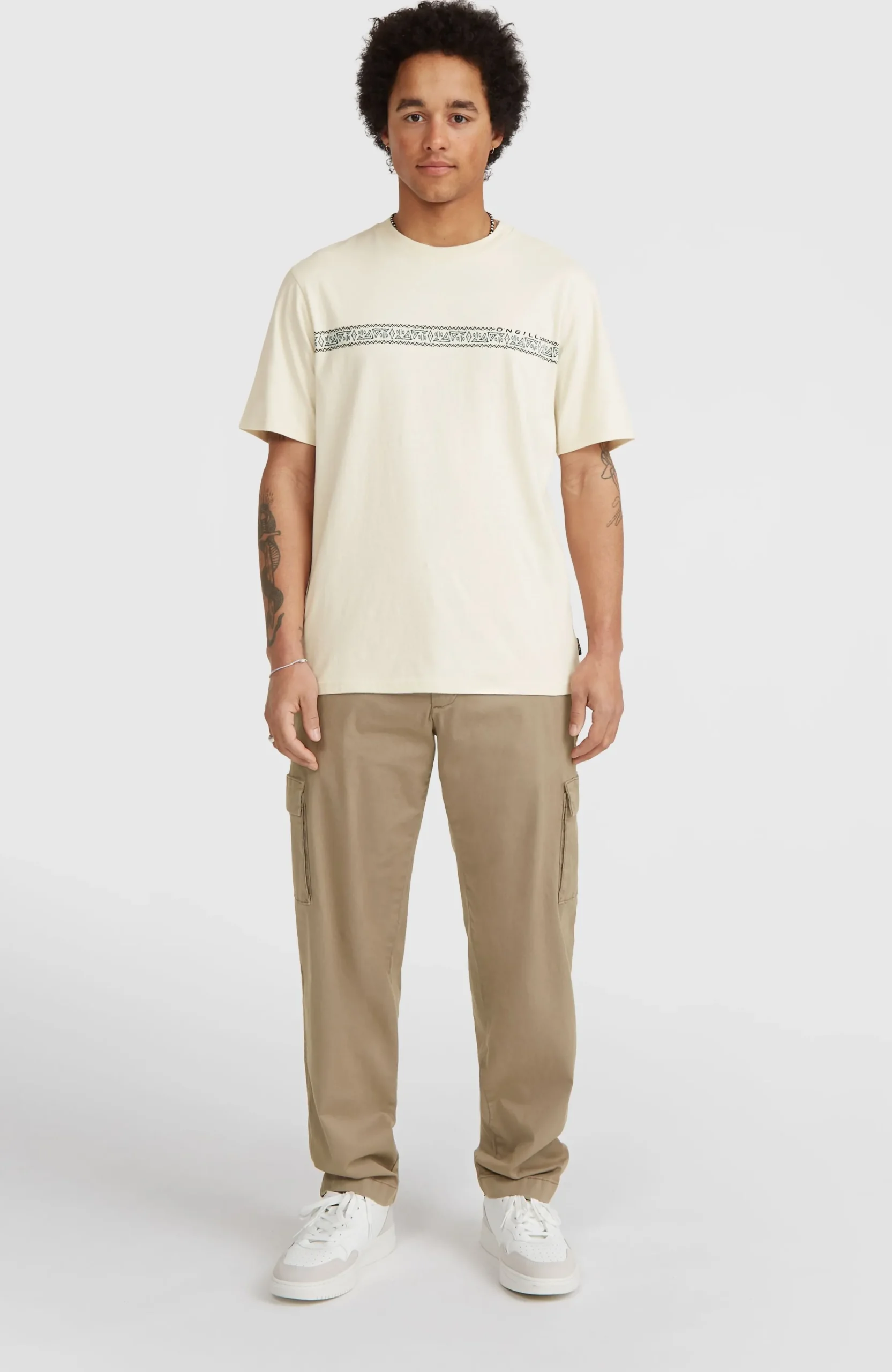 Homme O'Neill T-Shirts|Protection Anti-Uv-HommesT-shirt Ikat Stripe| Beige