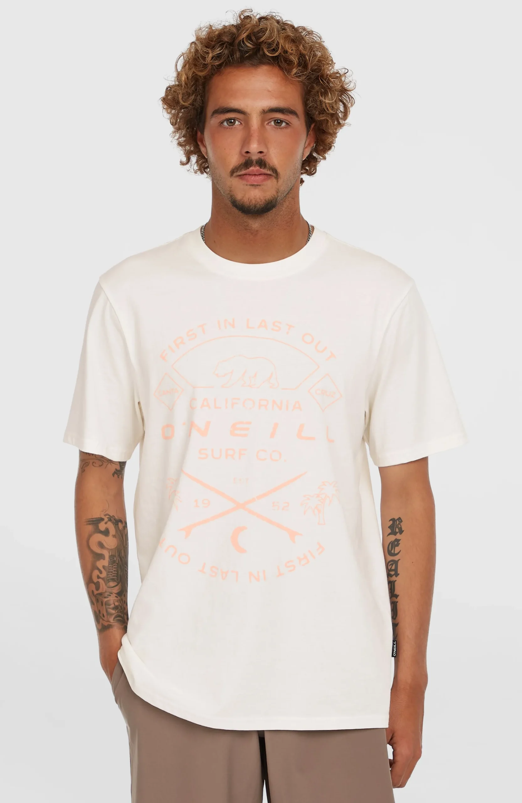 Homme O'Neill T-Shirts|Protection Anti-Uv-HommesT-shirt Jack Muir| Blanc