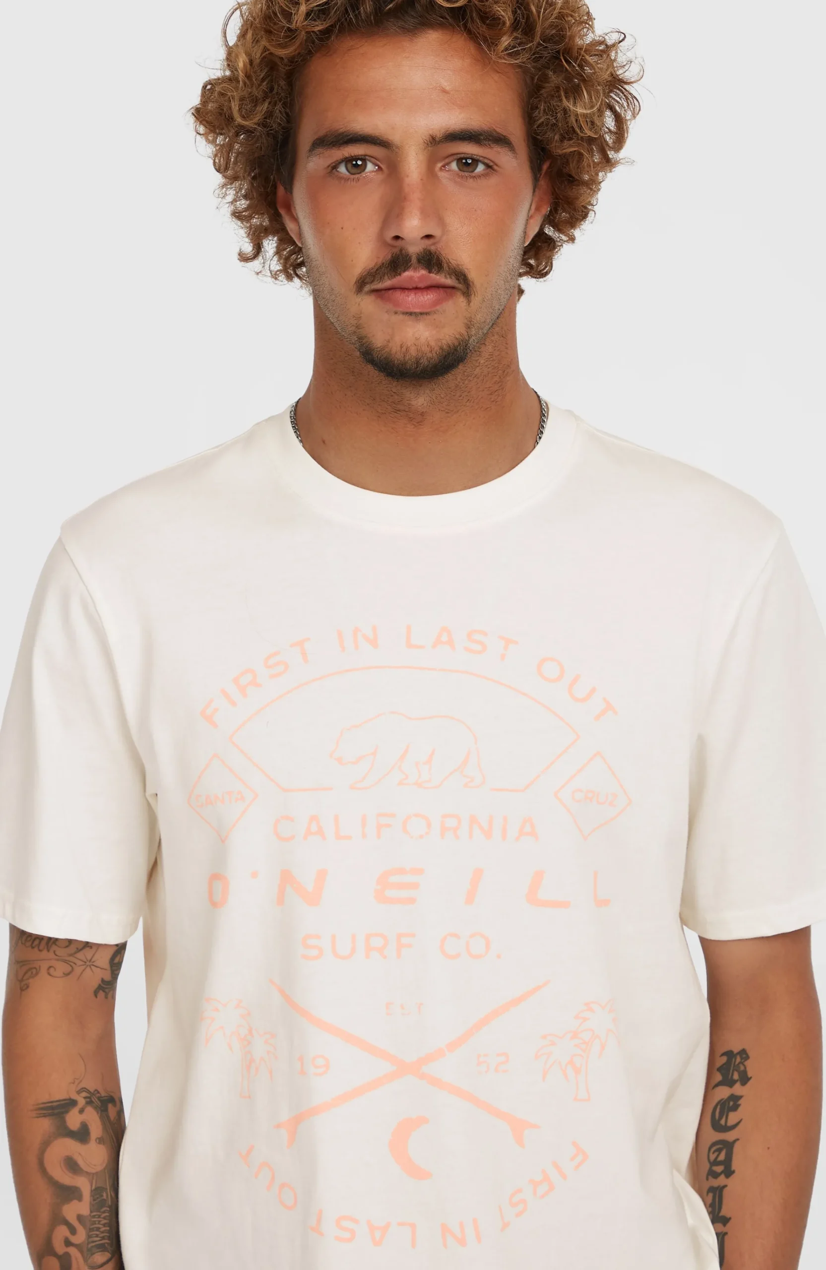 Homme O'Neill T-Shirts|Protection Anti-Uv-HommesT-shirt Jack Muir| Blanc