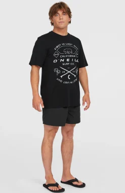 Homme O'Neill T-Shirts|Protection Anti-Uv-HommesT-shirt Jack Muir| Noire
