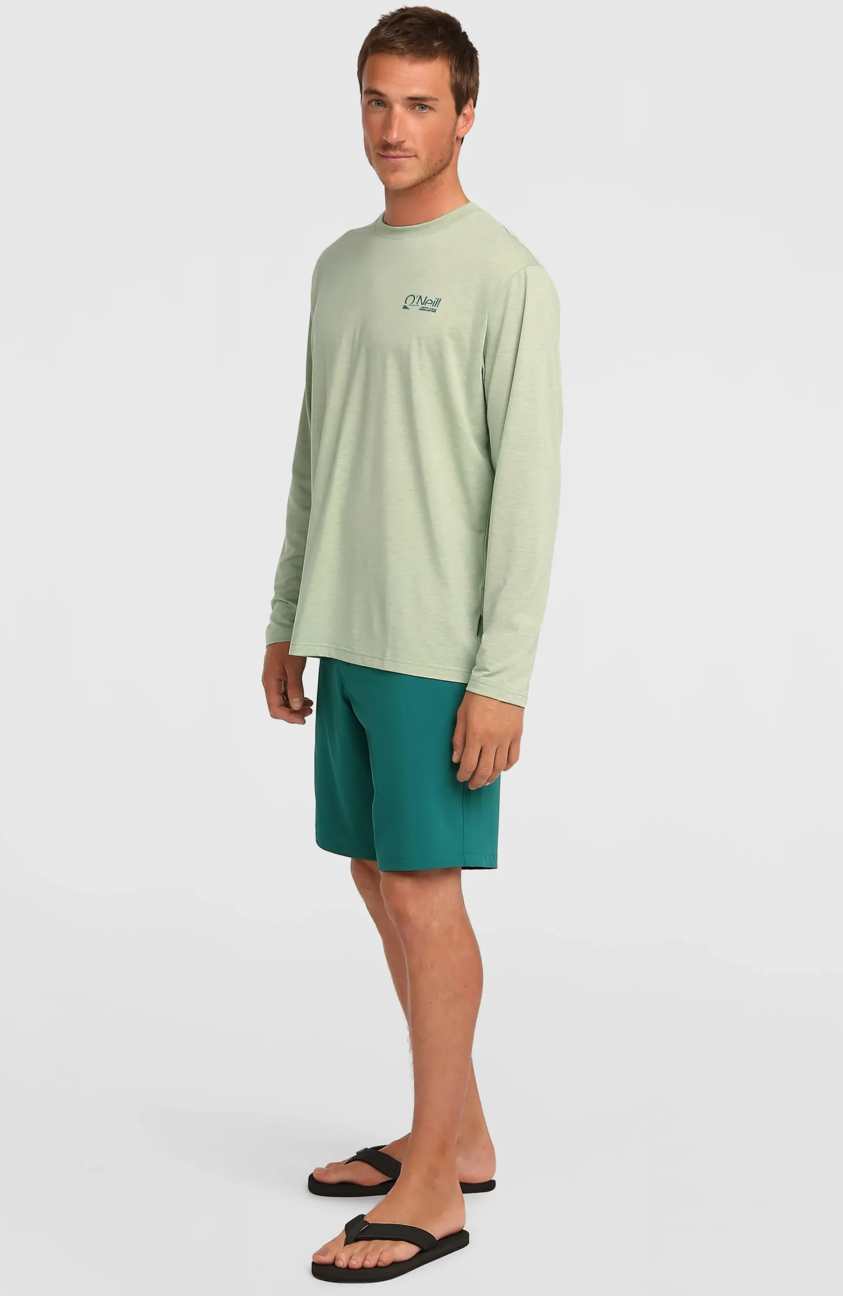 Homme O'Neill T-Shirts|Protection Anti-Uv-HommesT-shirt manches longues Hybrid Polygiene| Vert